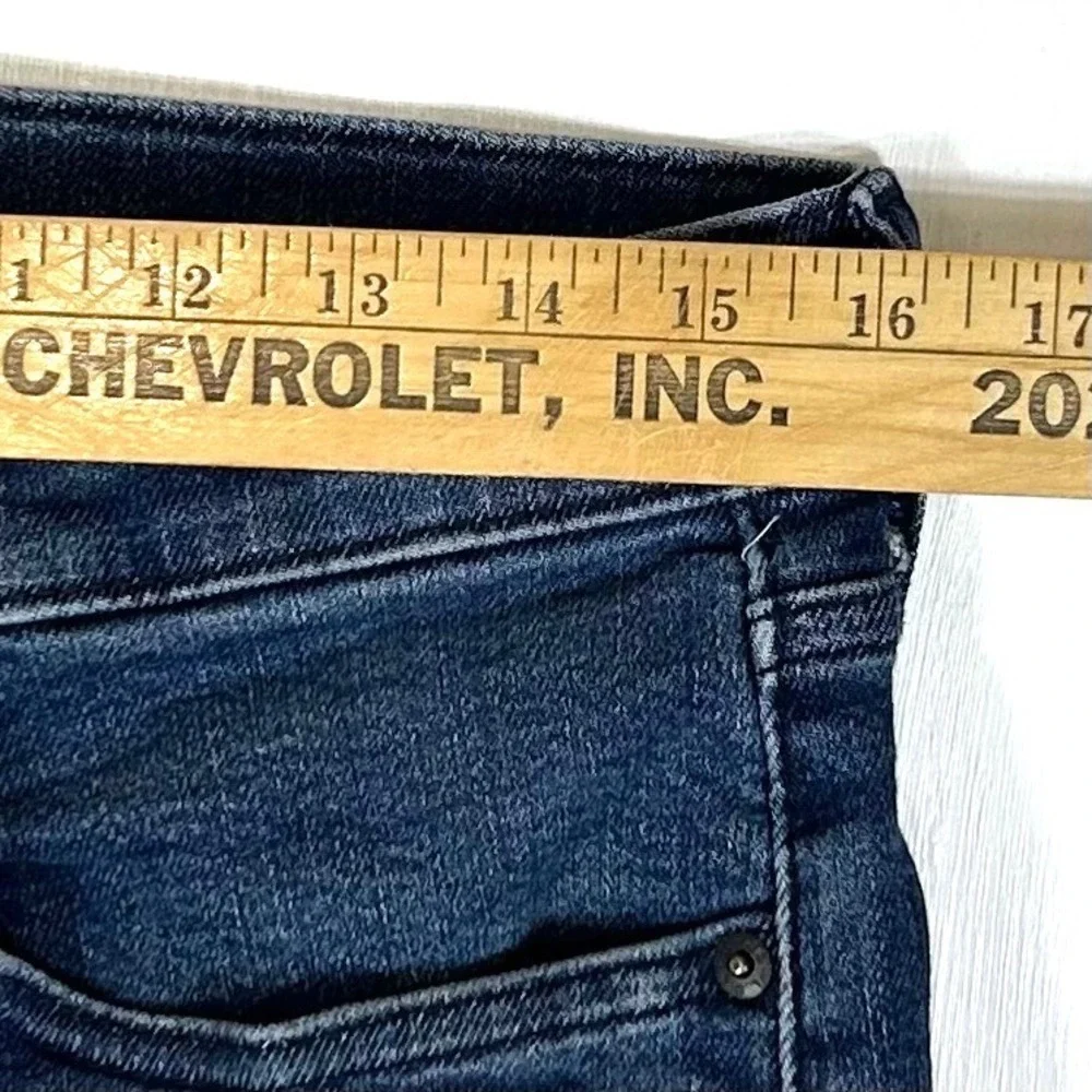 Levis Premium Skinny Taper Jeans Mens W32 L33 Dark Wash Blue Stretch Denim